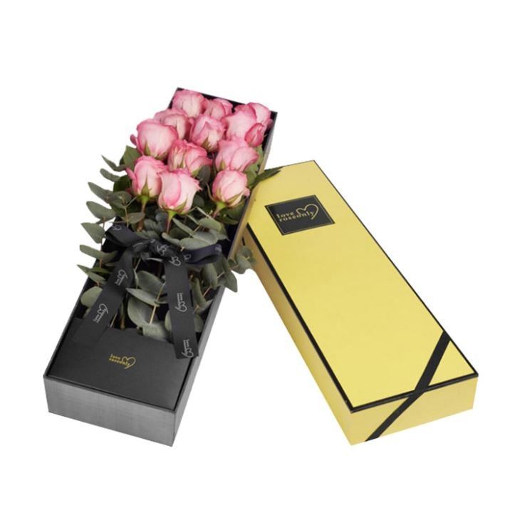Panton Color Debossing Embossing Rose Flower Gift Packing Boxes