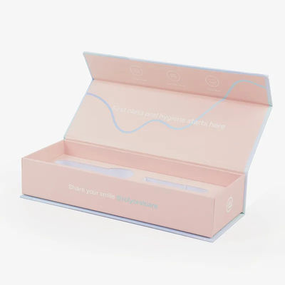 크리스마스 선물 상자 커스텀 로고를 패키징하는 호의와 결혼하는 핑크색 작은 자기를 띤 호화